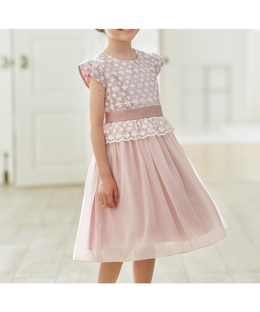 【組曲 / KIDS/KUMIKYOKU】の【110-140㎝】ミスティフラワー ドレス 人気、トレンドファッション・服の通販 founy(ファニー) 　ファッション　Fashion　キッズファッション　Fashion for Kids　ワンピース　Dresses　オーガンジー　Organza Fabric　サテン　Satin, Glossy Fabric　スカラップ　Scallop, Scalloped Edge　ドッキング　Docking, Mixed Material　ドレス　Dress, One-Piece　リボン　Ribbon, Bow　レース　Lace, Lace Fabric　エレガント 上品　Elegant　夏　Summer　春　Spring　S/S・春夏　SS, Spring/Summer, Warm Season　 other-1|ID: prp329100004565423 ipo3291000000034198734