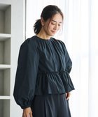 【ハッシュニュアンス/#Newans】の撥水加工/UVカット機能付きペプラムライトブルゾン ネイビー|ID: prp329100004565460 ipo3291000000032686228