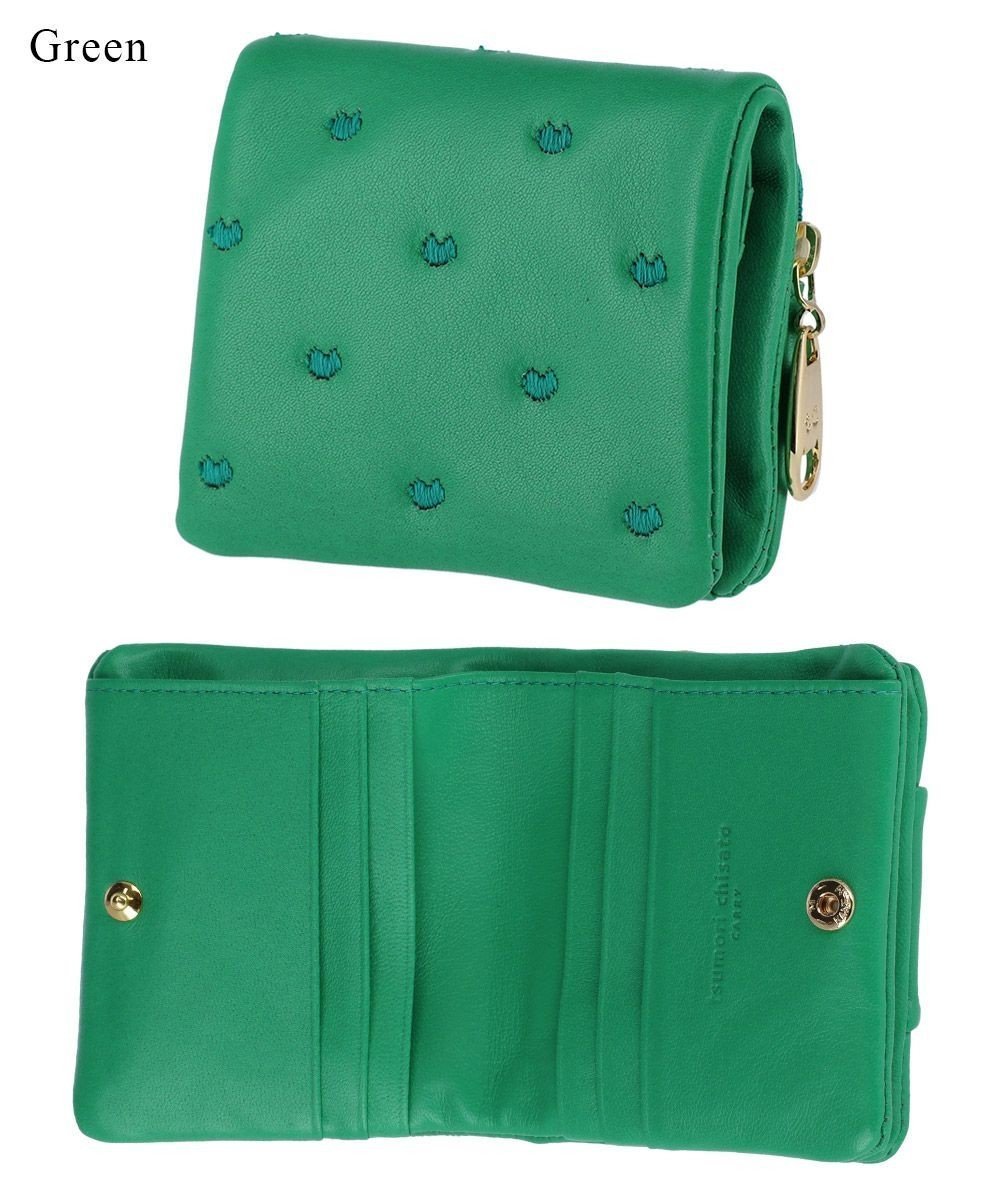 【ツモリチサト キャリー/tsumori chisato CARRY】のぷちネコ 2つ折り財布 ミニ財布 インテリア・キッズ・メンズ・レディースファッション・服の通販 founy(ファニー) 　ファッション　Fashion　レディースファッション　Fashion for Women　ミニ財布・二つ折り財布　Wallets & Card Cases　コイン　Coin, Coin Design　コンパクト　Compact, Small Size　シンプル　Simple, Minimal　ドット　Polka Dot, Dot Pattern　ネコ　Cat, Feline Motif　ポケット　Pocket, Pocket Detail　ラウンド　Round, Round Neck　財布　Wallet, Purse　グリーン|ID: prp329100004565472 ipo3291000000032733460