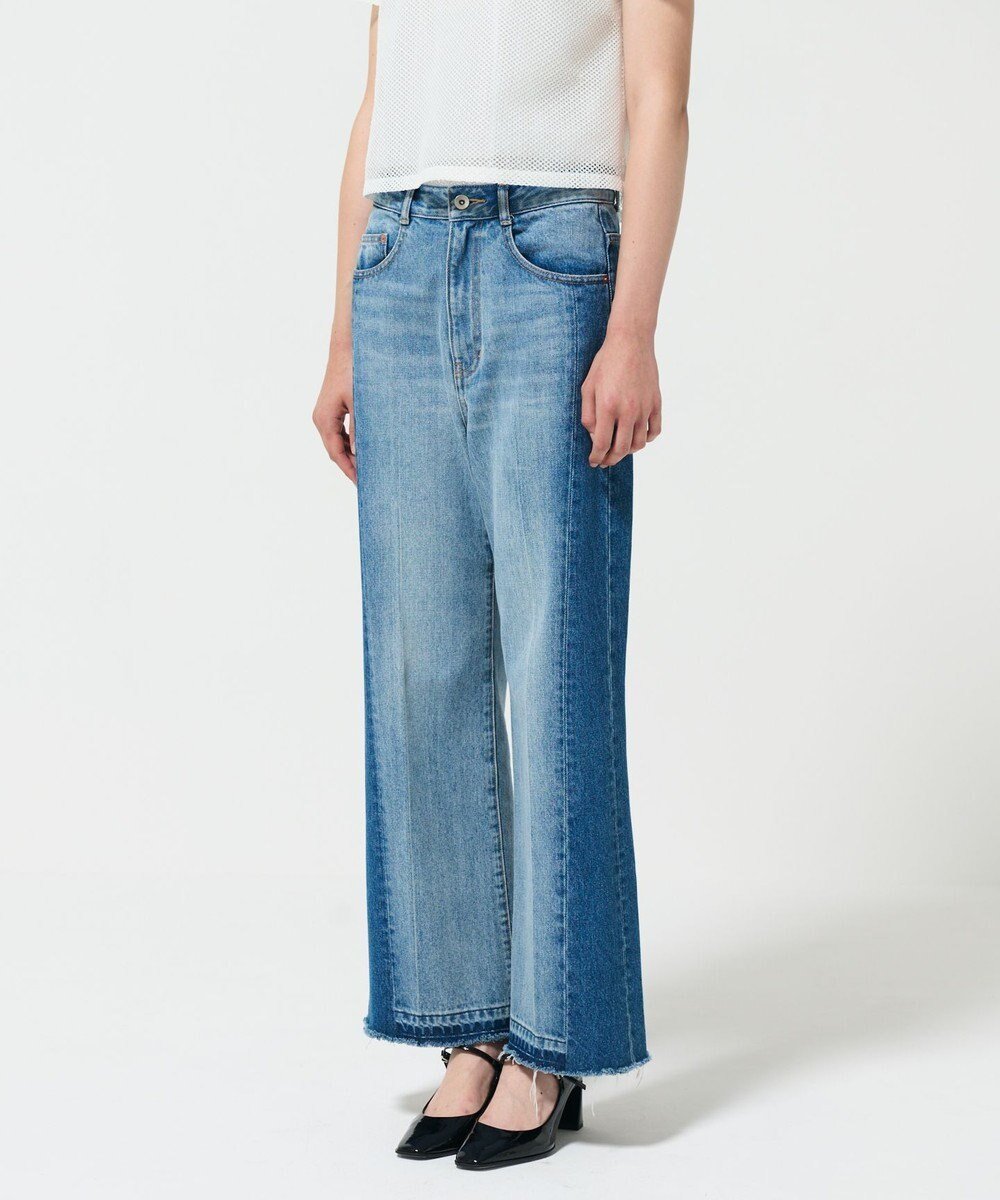 【グレース コンチネンタル/GRACE CONTINENTAL】のサイド切替フレアデニムパンツ 人気、トレンドファッション・服の通販 founy(ファニー) 　ファッション　Fashion　レディースファッション　Fashion for Women　パンツ　Pants & Trousers　デニムパンツ・ジーンズ・美脚デニム　Denim Jeans & Pants　おすすめ　Recommended / Our Picks　シンプル　Simple, Minimal　デニム　Denim, Jeans Material　フレア　Flare, Flared　ポケット　Pocket, Pocket Detail　リメイク　Remake, Reconstructed　ループ　Loop, Loop Knit　切替　Switching, Contrast Panel　夏　Summer　S/S・春夏　SS, Spring/Summer, Warm Season　A/W・秋冬　Autumn/Winter　 other-1|ID: prp329100004565475 ipo3291000000034410851