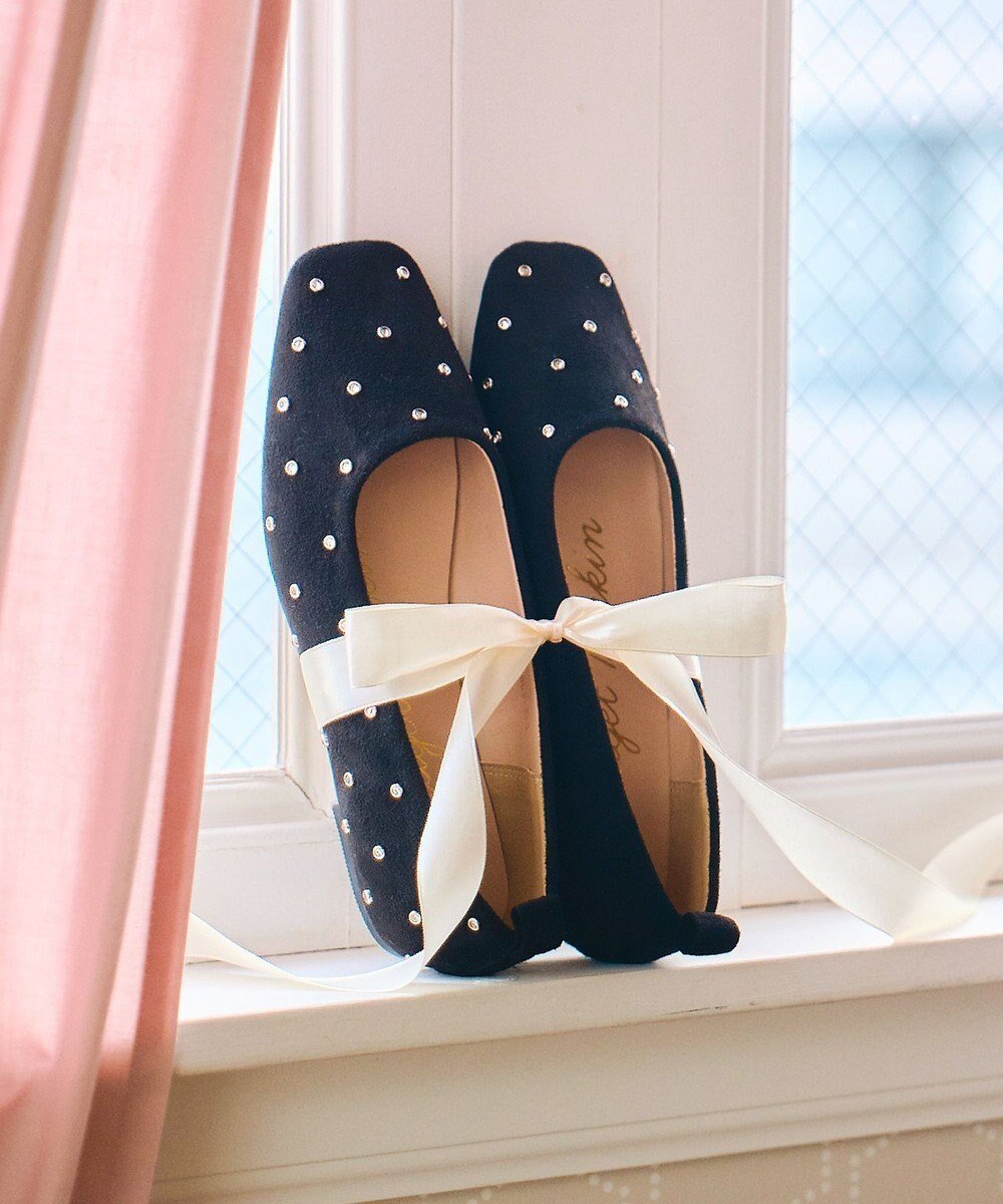 【ブリジット バーキン/Bridget Birkin】の【Bridget Birkin】ドットビジューフラットシューズ インテリア・キッズ・メンズ・レディースファッション・服の通販 founy(ファニー) ファッション Fashion レディースファッション Fashion for Women シューズ Shoes, Footwear ドット Polka Dot, Dot Pattern ビジュー Bijou, Jewel-like Accent フラット Flat, Flat Shoes 夏 Summer S/S・春夏 SS, Spring/Summer, Warm Season A/W・秋冬 Autumn/Winter ブラックスウェード|ID: prp329100004565498 ipo3291000000033832855