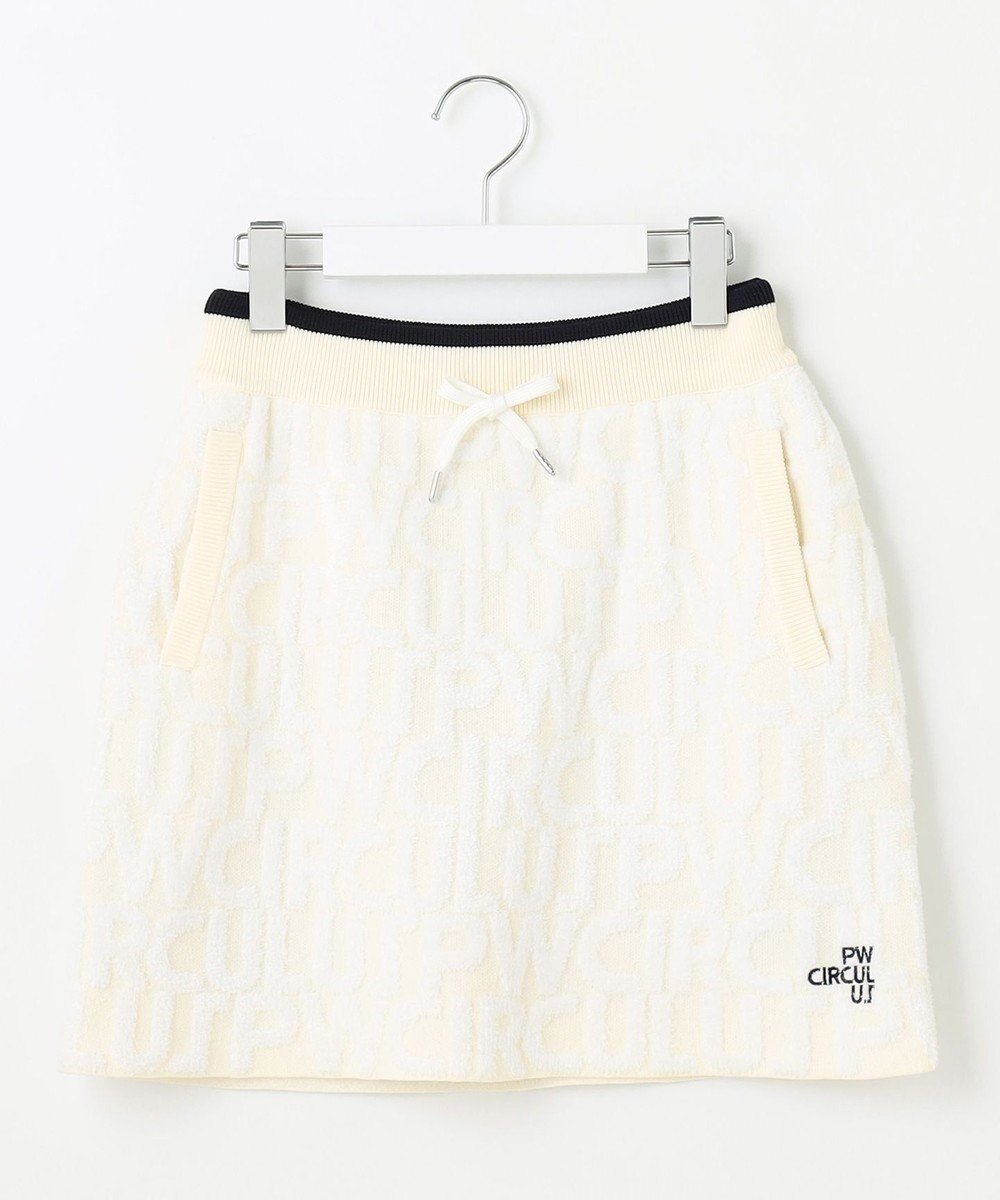 【ピーダブリュサーキュラス/PW CIRCULUS】の【WOMEN】【防風/蓄熱】総ロゴ ニット スカート インテリア・キッズ・メンズ・レディースファッション・服の通販 founy(ファニー) 　ファッション　Fashion　レディースファッション　Fashion for Women　スカート　Skirts　おすすめ　Recommended / Our Picks　ゴルフ　Golf　セットアップ　Set-Up, Coordinated Outfit　ブルゾン　Blouson, Bomber Jacket　冬　Winter / This Winter　A/W・秋冬　Autumn/Winter　ホワイト系|ID: prp329100004565506 ipo3291000000034981493