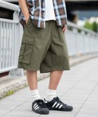 【ウィゴー/WEGO】の【撥水/速乾/ウエストゴム/ユニセックス着用ITEM/MLサイズ展開】ナイロンイージーバギーカーゴショーツ オリーブ|ID: prp329100004565539 ipo3291000000032288385