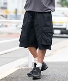 【ウィゴー/WEGO】の【撥水/速乾/ウエストゴム/ユニセックス着用ITEM/MLサイズ展開】ナイロンイージーバギーカーゴショーツ ブラック|ID: prp329100004565539 ipo3291000000032288387
