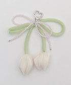 【ウィゴー/WEGO】のチューリップリボンビーズキーホルダー ホワイト|ID: prp329100004565559 ipo3291000000032288503