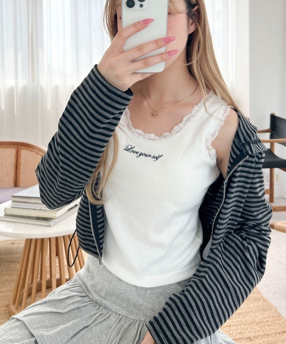 【ウィゴー/WEGO】の【カップ付きインナー】カップインレースタンク インテリア・キッズ・メンズ・レディースファッション・服の通販 founy(ファニー) 　ファッション　Fashion　レディースファッション　WOMEN　トップス・カットソー　Tops/Tshirt　NEW・新作・新着・新入荷　New Arrivals　おすすめ　Recommend　インナー　Inner　カーディガン　Cardigan　スマホ　Smartphone　タンク　Tank　パーカー　Hoodie　リボン　Ribbon　レース　Race　夏　Summer　定番　Standard　春　Spring　S/S・春夏　Ss・Spring/Summer　ホワイト|ID: prp329100004565563 ipo3291000000032288520
