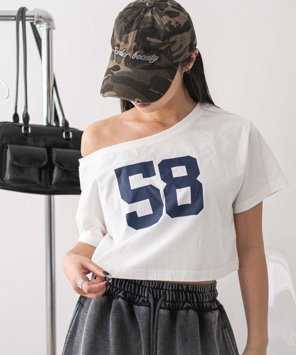 【ウィゴー/WEGO】の2WAYオフショルショートT インテリア・キッズ・メンズ・レディースファッション・服の通販 founy(ファニー) 　ファッション　Fashion　レディースファッション　WOMEN　トップス・カットソー　Tops/Tshirt　シャツ/ブラウス　Shirts/Blouses　ロング / Tシャツ　T-Shirts　カットソー　Cut and Sewn　NEW・新作・新着・新入荷　New Arrivals　おすすめ　Recommend　カットソー　Cut And Sew　クロップド　Cropped　ショート　Short　スマホ　Smartphone　トレンド　Trend　フリル　Frills　ボトム　Bottom　ワンショル　One Shoulder　半袖　Short Sleeve　夏　Summer　春　Spring　S/S・春夏　Ss・Spring/Summer　柄2|ID: prp329100004565565 ipo3291000000032288526