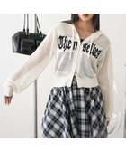 【ウィゴー/WEGO】のジャガードメッシュパーカー ホワイト|ID: prp329100004565566 ipo3291000000032288530