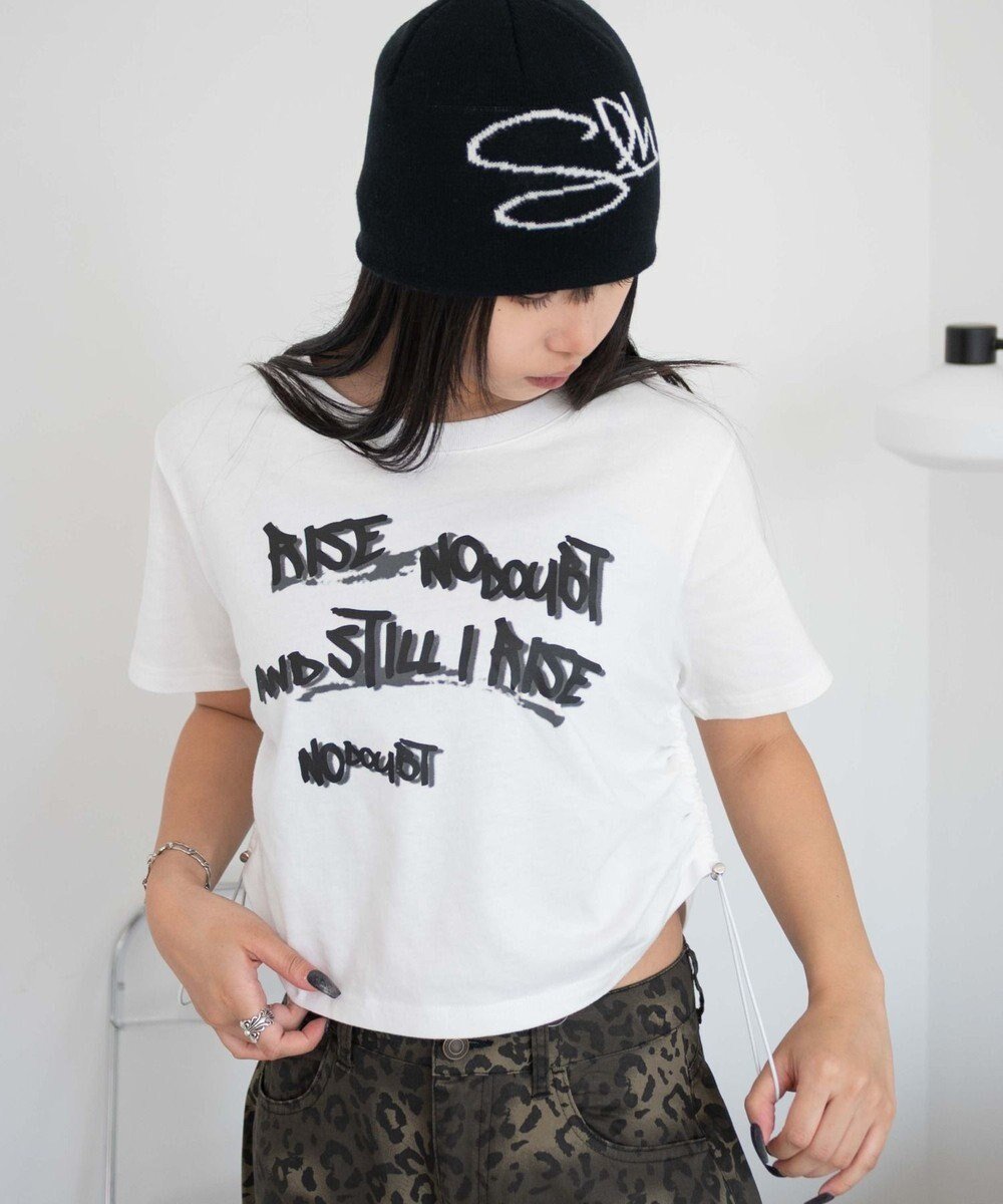 【ウィゴー/WEGO】のグラフィックドロストショートT インテリア・キッズ・メンズ・レディースファッション・服の通販 founy(ファニー) 　ファッション　Fashion　レディースファッション　WOMEN　トップス・カットソー　Tops/Tshirt　シャツ/ブラウス　Shirts/Blouses　ロング / Tシャツ　T-Shirts　カットソー　Cut and Sewn　NEW・新作・新着・新入荷　New Arrivals　カットソー　Cut And Sew　グラフィック　Graphic　ショート　Short　スマホ　Smartphone　ボトム　Bottom　ロング　Long　半袖　Short Sleeve　夏　Summer　春　Spring　S/S・春夏　Ss・Spring/Summer　柄3|ID: prp329100004565568 ipo3291000000032288538