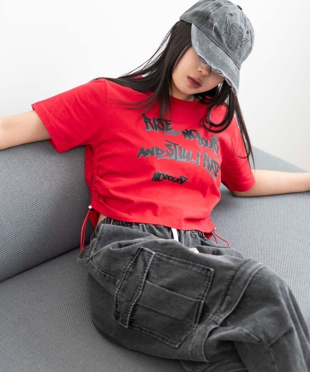 【ウィゴー/WEGO】のグラフィックドロストショートT インテリア・キッズ・メンズ・レディースファッション・服の通販 founy(ファニー) 　ファッション　Fashion　レディースファッション　WOMEN　トップス・カットソー　Tops/Tshirt　シャツ/ブラウス　Shirts/Blouses　ロング / Tシャツ　T-Shirts　カットソー　Cut and Sewn　NEW・新作・新着・新入荷　New Arrivals　カットソー　Cut And Sew　グラフィック　Graphic　ショート　Short　スマホ　Smartphone　ボトム　Bottom　ロング　Long　半袖　Short Sleeve　夏　Summer　春　Spring　S/S・春夏　Ss・Spring/Summer　柄4|ID: prp329100004565568 ipo3291000000032288539