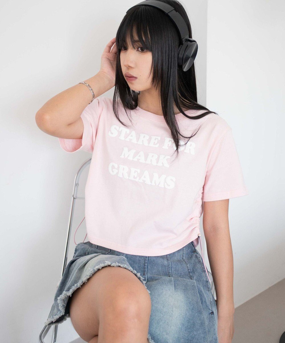 【ウィゴー/WEGO】のグラフィックドロストショートT インテリア・キッズ・メンズ・レディースファッション・服の通販 founy(ファニー) 　ファッション　Fashion　レディースファッション　WOMEN　トップス・カットソー　Tops/Tshirt　シャツ/ブラウス　Shirts/Blouses　ロング / Tシャツ　T-Shirts　カットソー　Cut and Sewn　NEW・新作・新着・新入荷　New Arrivals　カットソー　Cut And Sew　グラフィック　Graphic　ショート　Short　スマホ　Smartphone　ボトム　Bottom　ロング　Long　半袖　Short Sleeve　夏　Summer　春　Spring　S/S・春夏　Ss・Spring/Summer　柄6|ID: prp329100004565568 ipo3291000000032288541
