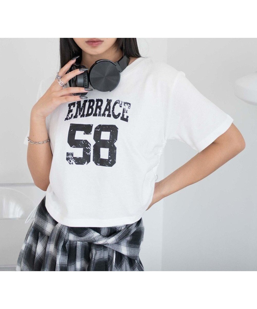 【ウィゴー/WEGO】のグラフィックドロストショートT インテリア・キッズ・メンズ・レディースファッション・服の通販 founy(ファニー) 　ファッション　Fashion　レディースファッション　WOMEN　トップス・カットソー　Tops/Tshirt　シャツ/ブラウス　Shirts/Blouses　ロング / Tシャツ　T-Shirts　カットソー　Cut and Sewn　NEW・新作・新着・新入荷　New Arrivals　カットソー　Cut And Sew　グラフィック　Graphic　ショート　Short　スマホ　Smartphone　ボトム　Bottom　ロング　Long　半袖　Short Sleeve　夏　Summer　春　Spring　S/S・春夏　Ss・Spring/Summer　柄7|ID: prp329100004565568 ipo3291000000032288542