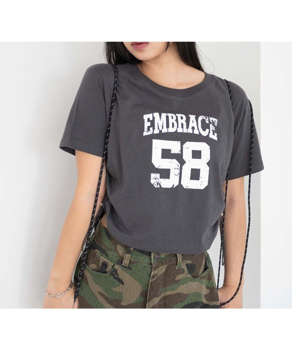 【ウィゴー/WEGO】のグラフィックドロストショートT インテリア・キッズ・メンズ・レディースファッション・服の通販 founy(ファニー) 　ファッション　Fashion　レディースファッション　WOMEN　トップス・カットソー　Tops/Tshirt　シャツ/ブラウス　Shirts/Blouses　ロング / Tシャツ　T-Shirts　カットソー　Cut and Sewn　NEW・新作・新着・新入荷　New Arrivals　カットソー　Cut And Sew　グラフィック　Graphic　ショート　Short　スマホ　Smartphone　ボトム　Bottom　ロング　Long　半袖　Short Sleeve　夏　Summer　春　Spring　S/S・春夏　Ss・Spring/Summer　柄8|ID: prp329100004565568 ipo3291000000032288543