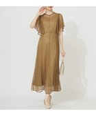 【エニィ スィス/any SiS】の【洗える】ストライプレーシー ドレス マスタード|ID: prp329100004565580 ipo3291000000034283087