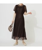 【エニィ スィス/any SiS】の【洗える】ストライプレーシー ドレス ブラウン|ID: prp329100004565580 ipo3291000000034283088