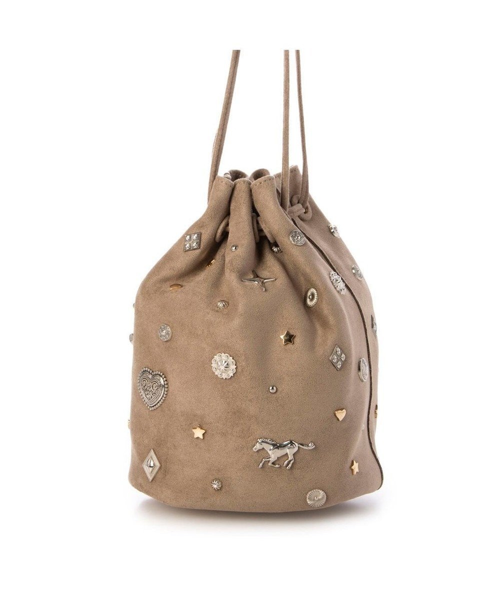 【アンビリオン/UNBILLION】のカカトゥ kakatoo / スエード調スタッズドロストバッグ インテリア・キッズ・メンズ・レディースファッション・服の通販 founy(ファニー) ファッション Fashion レディースファッション Fashion for Women バッグ Bags コンパクト Compact, Small Size 巾着 Drawstring Bag, Kinchaku 軽量 Lightweight, Ultra Light ショルダー Shoulder, Shoulder Strap シンプル Simple, Minimal スタッズ Studs, Metal Accents 財布 Wallet, Purse ドローストリング Drawstring, Pull Cord フェミニン Feminine, Girly ポケット Pocket, Pocket Detail 再入荷 Restock / Back in Stock ベージュ|ID: prp329100004565582 ipo3291000000033711736