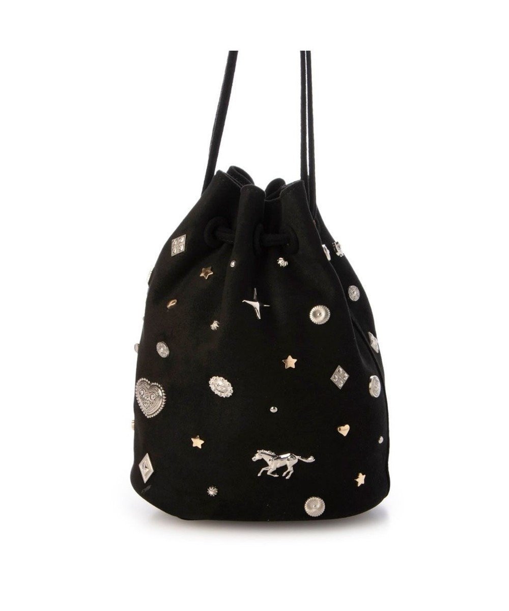 【アンビリオン/UNBILLION】のカカトゥ kakatoo / スエード調スタッズドロストバッグ インテリア・キッズ・メンズ・レディースファッション・服の通販 founy(ファニー) ファッション Fashion レディースファッション Fashion for Women バッグ Bags コンパクト Compact, Small Size 巾着 Drawstring Bag, Kinchaku 軽量 Lightweight, Ultra Light ショルダー Shoulder, Shoulder Strap シンプル Simple, Minimal スタッズ Studs, Metal Accents 財布 Wallet, Purse ドローストリング Drawstring, Pull Cord フェミニン Feminine, Girly ポケット Pocket, Pocket Detail 再入荷 Restock / Back in Stock ブラック|ID: prp329100004565582 ipo3291000000033711737