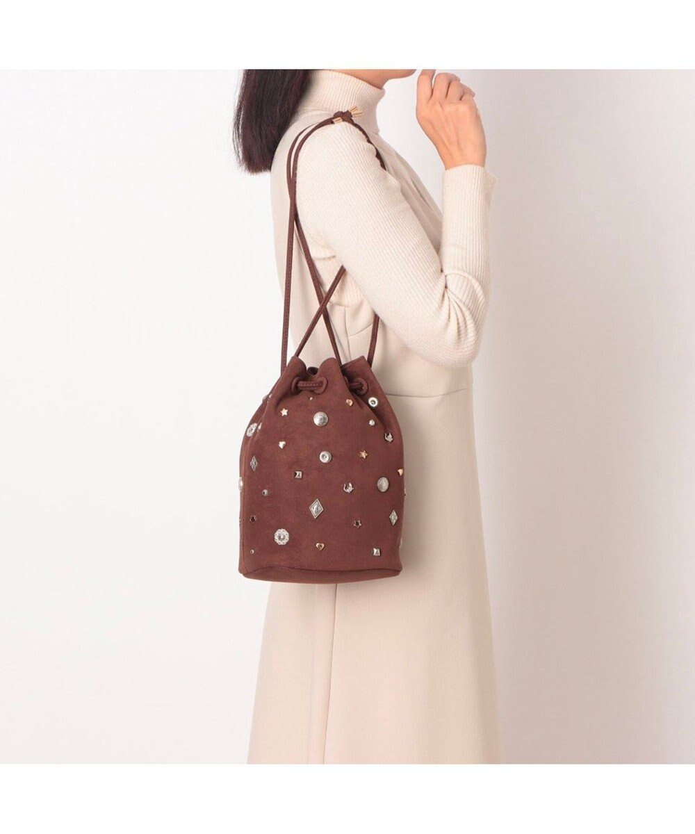【アンビリオン/UNBILLION】のカカトゥ kakatoo / スエード調スタッズドロストバッグ インテリア・キッズ・メンズ・レディースファッション・服の通販 founy(ファニー) ファッション Fashion レディースファッション Fashion for Women バッグ Bags コンパクト Compact, Small Size 巾着 Drawstring Bag, Kinchaku 軽量 Lightweight, Ultra Light ショルダー Shoulder, Shoulder Strap シンプル Simple, Minimal スタッズ Studs, Metal Accents 財布 Wallet, Purse ドローストリング Drawstring, Pull Cord フェミニン Feminine, Girly ポケット Pocket, Pocket Detail 再入荷 Restock / Back in Stock ブラウン|ID: prp329100004565582 ipo3291000000034143645