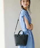 【トプカピ/TOPKAPI】の【Breath TOPKAPI】レザーハンドル ショルダー付き トート カゴバッグ ブラック|ID: prp329100004565592 ipo3291000000032650801