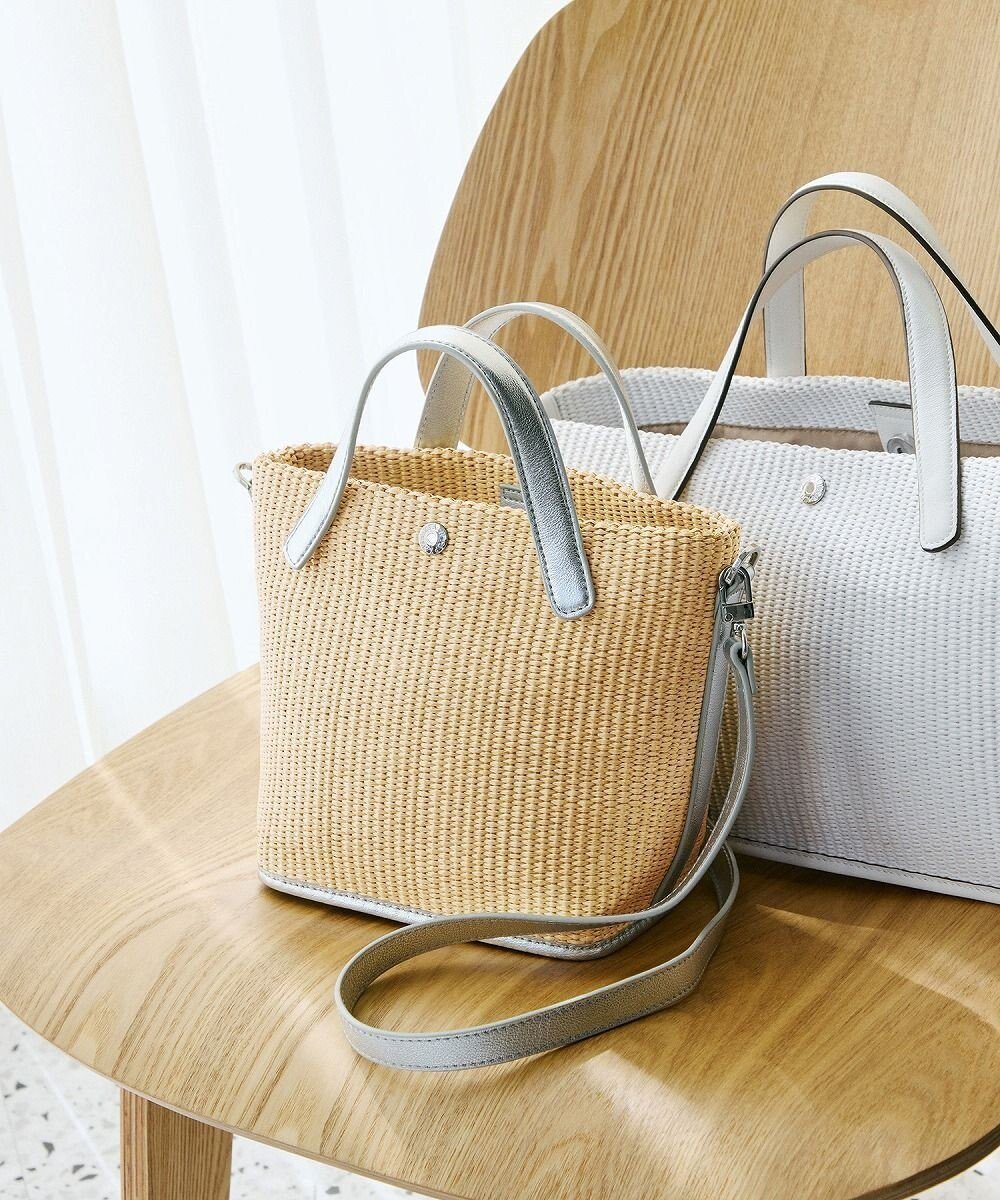 【トプカピ/TOPKAPI】の【Breath TOPKAPI】レザーハンドル ショルダー付き トート カゴバッグ インテリア・キッズ・メンズ・レディースファッション・服の通販 founy(ファニー) 　ファッション　Fashion　レディースファッション　Ladies' Fashion Online　バッグ　Bag　クール　Cool　ショルダー　Shoulder　シンプル　Simple　スタイリッシュ　Stylish　フォルム　Form　ポケット　Pocket　モダン　Modern　エレガント 上品　Elegant　再入荷　Restock/Back In Stock/Re Arrival　軽量　Lightweight　ベージュ|ID: prp329100004565592 ipo3291000000032650805