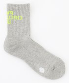 【ピーダブリュサーキュラス/PW CIRCULUS / MEN】の【MEN】【土踏まずをサポート】ロゴ ミドルソックス ライトグレー|ID: prp329100004566738 ipo3291000000032616500