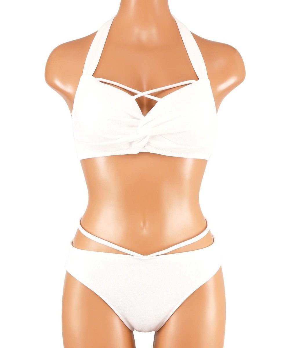 【三愛水着楽園/San-ai Resort】の【San-ai Resort×PEACH JOHNコラボ】【ナイスバディ水着】ワイヤービキニ 9M・11L 【San-ai Resort(サンアイリゾート)】 インテリア・キッズ・メンズ・レディースファッション・服の通販 founy(ファニー) 　ファッション　Fashion　レディースファッション　Fashion for Women　水着　Swimwear　レディース水着・ビーチウェア　Swimwear & Beachwear　アンダー　Underwear Essentials　コラボ　Collaboration, Collab　ショーツ　Shorts, Short Pants　ツイスト　Tweed, Tweed Fabric　バランス　Balance, Style Balance　ビキニ　Bikini, Two-Piece Swimsuit　ピーチ　Peach, Soft Touch　ポケット　Pocket, Pocket Detail　ラップ　Wrap, Wrap Design　ワイヤー　Wire, Wired Bra　夏　Summer　S/S・春夏　SS, Spring/Summer, Warm Season　水着　Swimsuit, Swimwear　A/W・秋冬　Autumn/Winter　ホワイト|ID: prp329100004566784 ipo3291000000034252741