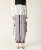 【グレース コンチネンタル/GRACE CONTINENTAL】のサテンカーゴパンツ グレー|ID: prp329100004566785 ipo3291000000033684417