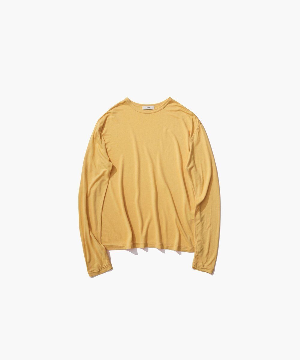 【エイトン/ATON】のMODAL SILK JERSEY クルーネックプルオーバー 人気、トレンドファッション・服の通販 founy(ファニー) 　ファッション　Fashion　レディースファッション　Fashion for Women　トップス・カットソー　Cut & Sew Tops　シャツ・ブラウス・オフィスカジュアル　Elegant Blouses & Button-Ups　ロングTシャツ・Tシャツ　Longline T-Shirts & Tees　カジュアルプルオーバー・ニットトップス　Pullovers & Knit Tops / Casual Pullovers　カットソー・ベーシックTシャツ　Cut-and-Sewn Tops / Stretch Tees & Basics　新作・新入荷　New Arrivals / New In　インナー　Innerwear　カットソー　Cut and Sewn Top　シルク　Silk, 100% Silk　タートルネック　Turtleneck, High Neck　ボトム　Bottoms, Lower Wear　レギュラー　Regular, Standard Fit　夏　Summer　S/S・春夏　SS, Spring/Summer, Warm Season　A/W・秋冬　Autumn/Winter　長袖　Long Sleeve, Full Sleeve　 other-1|ID: prp329100004566786 ipo3291000000032722084