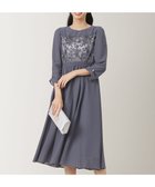 【エニィ スィス/any SiS】の【洗える】フラワー刺繍パーツ ワンピース ブルーグレー|ID: prp329100004566798 ipo3291000000033578140