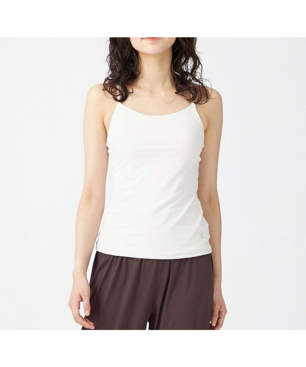 【チャコット/Chacott】のChacott BALANCE スキンロングトップ【C BASIC】 インテリア・キッズ・メンズ・レディースファッション・服の通販 founy(ファニー) 　ファッション　Fashion　レディースファッション　Fashion for Women　トップス・カットソー　Cut & Sew Tops　アンダー　Underwear Essentials　インナー　Innerwear　キャミソール　Camisole, Spaghetti Strap Top　吸水　Absorbent, Quick-Dry　抗菌　Antibacterial, Bacteria-Resistant　ストレッチ　Stretch, Stretchy Fabric　フィット　Fit, Slim Fit　メッシュ　Mesh, Net Fabric　ヨガ　Yoga, Yoga Wear　ラップ　Wrap, Wrap Design　ループ　Loop, Loop Knit　ロング　Long, Long-Length　おすすめ　Recommended / Our Picks　エレガント 上品　Elegant　オフホワイト|ID: prp329100004566828 ipo3291000000032696329