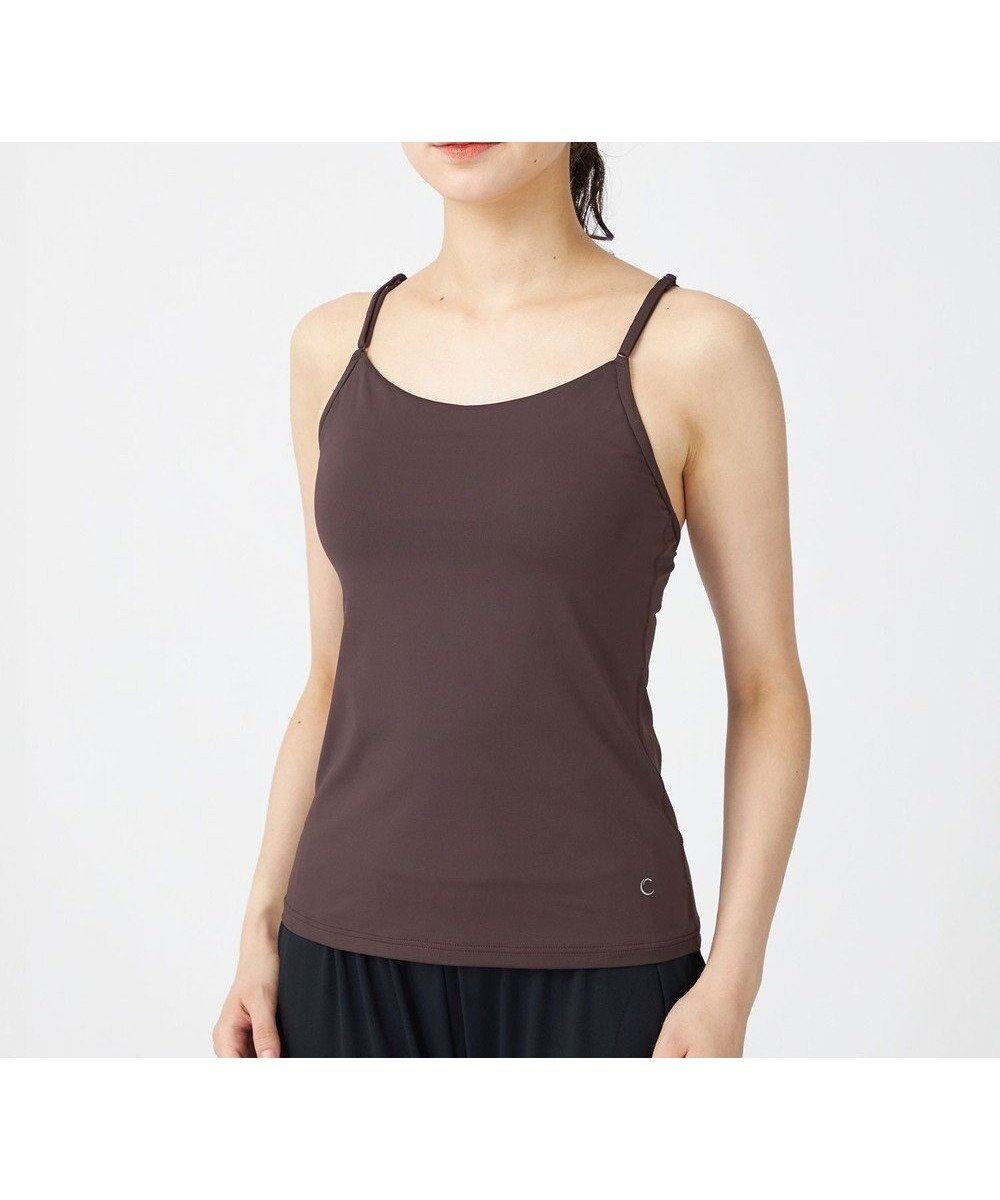 【チャコット/Chacott】のChacott BALANCE スキンロングトップ【C BASIC】 インテリア・キッズ・メンズ・レディースファッション・服の通販 founy(ファニー) 　ファッション　Fashion　レディースファッション　Fashion for Women　トップス・カットソー　Cut & Sew Tops　アンダー　Underwear Essentials　インナー　Innerwear　キャミソール　Camisole, Spaghetti Strap Top　吸水　Absorbent, Quick-Dry　抗菌　Antibacterial, Bacteria-Resistant　ストレッチ　Stretch, Stretchy Fabric　フィット　Fit, Slim Fit　メッシュ　Mesh, Net Fabric　ヨガ　Yoga, Yoga Wear　ラップ　Wrap, Wrap Design　ループ　Loop, Loop Knit　ロング　Long, Long-Length　おすすめ　Recommended / Our Picks　エレガント 上品　Elegant　ダークブラウン|ID: prp329100004566828 ipo3291000000032696330
