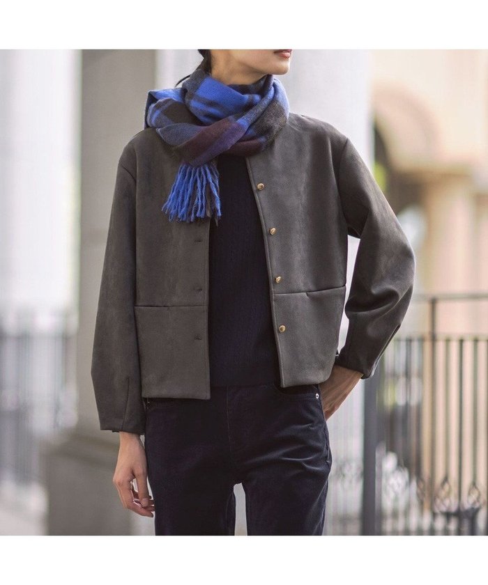 【ジェイ プレス/J.PRESS】の【洗える】スエードダンボール ジャケット インテリア・キッズ・メンズ・レディースファッション・服の通販 founy(ファニー) https://founy.com/ ファッション Fashion レディースファッション Fashion for Women アウター Coat / Outerwear Collection レディースジャケット・軽アウター Jackets ノーカラージャケット / シンプル上品コーデ Collarless Jackets ジャケット Jacket, Outerwear フロント Front, Front Design メタル Metal, Metal Parts 洗える Machine Washable A/W・秋冬 Autumn/Winter ビジネス 仕事 通勤 Business / Work / Commuting |ID: prp329100004566845 ipo3291000000033529181