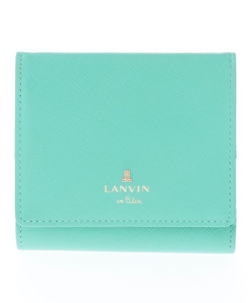 【ランバン オン ブルー/LANVIN en Bleu】のリュクサンブールカラー 外BOX二つ折り財布 インテリア・キッズ・メンズ・レディースファッション・服の通販 founy(ファニー) 　ファッション　Fashion　レディースファッション　Fashion for Women　ミニ財布・二つ折り財布　Wallets & Card Cases　人気　Popular, Best Seller　財布　Wallet, Purse　エメラルドグリーン|ID: prp329100004566849 ipo3291000000033132066