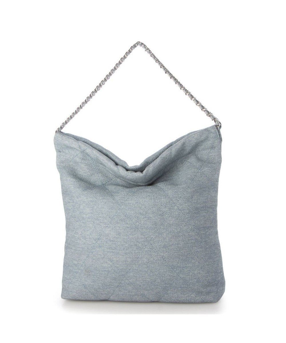 【アンビリオン/UNBILLION】の【テレビ ドラマ着用アイテム】カシュカシュ cachecache / デニム風チェーンバッグ インテリア・キッズ・メンズ・レディースファッション・服の通販 founy(ファニー) 　ファッション　Fashion　レディースファッション　Fashion for Women　バッグ　Bags　カラフル　Colorful Design　ギャザー　Gathered, Ruffled　財布　Wallet, Purse　チェーン　Chain, Chain Strap　デニム　Denim, Jeans Material　ハンド　Hand, Handmade　ポーチ　Pouch, Small Case　ミックス　Mix, Mixed Style　モチーフ　Motif, Design Theme　再入荷　Restock / Back in Stock　ブルー|ID: prp329100004567068 ipo3291000000033530158
