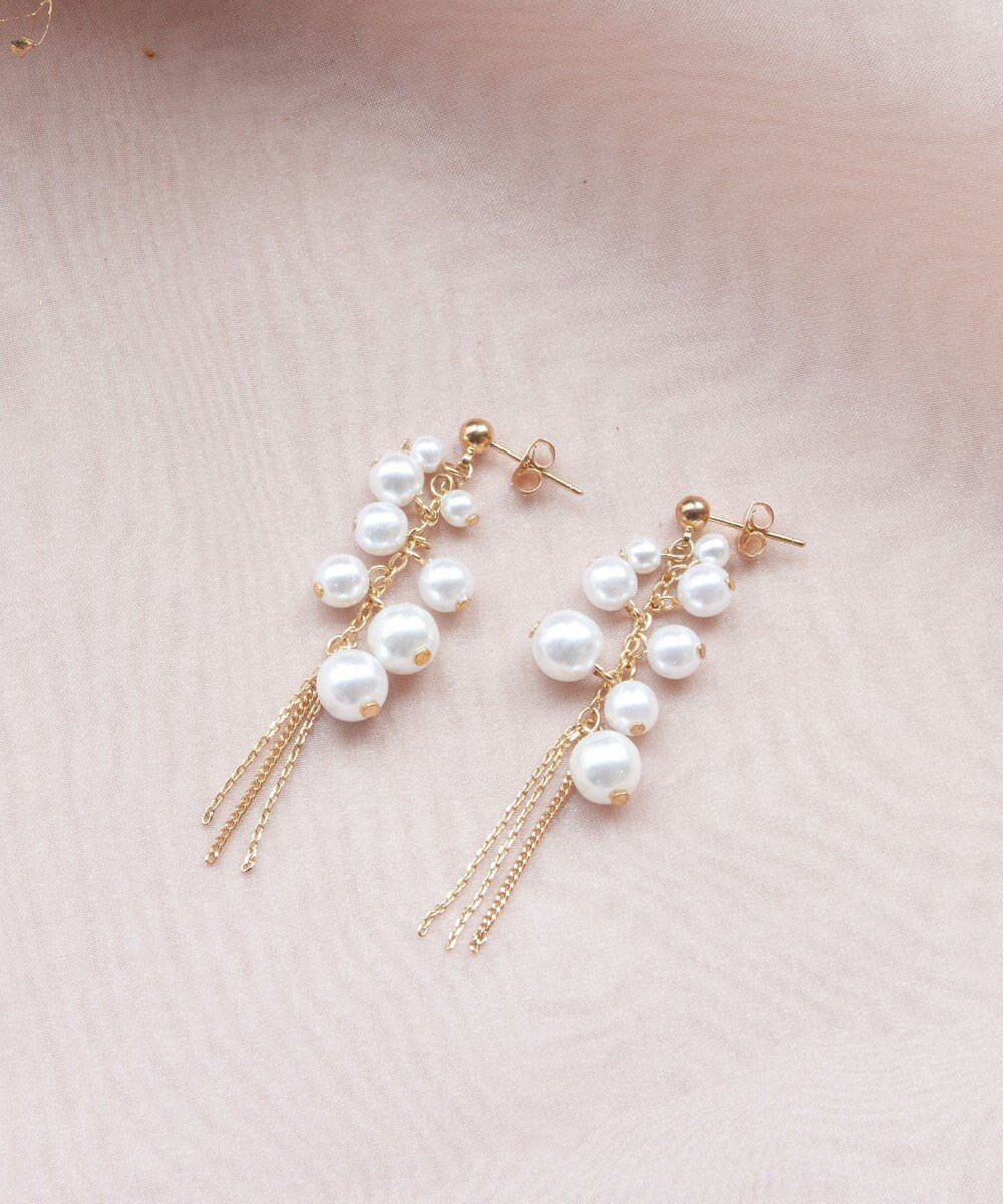 【ティアクラッセ/Tiaclasse】のパール+タッセルチェーンピアス インテリア・キッズ・メンズ・レディースファッション・服の通販 founy(ファニー) 　ファッション　Fashion　レディースファッション　Fashion for Women　おすすめ　Recommended / Our Picks　アクセサリー　Fashion Accessories　カーディガン　Cardigan, Knitwear　タッセル　Tassel, Fringe　チェーン　Chain, Chain Strap　チュニック　Tunic, Long Top　パール　Pearl, Pearl Accent　エレガント 上品　Elegant　再入荷　Restock / Back in Stock　冬　Winter / This Winter　夏　Summer　新作・新入荷　New Arrivals / New In　春　Spring　秋　Autumn　ゴールド|ID: prp329100004567113 ipo3291000000036245305