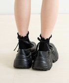 【ウィゴー/WEGO】のバックリボンクルーソックス ブラック|ID: prp329100004567122 ipo3291000000032301297