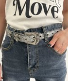 【ウィゴー/WEGO】のLビジューバックルラメベルト シルバー|ID: prp329100004567142 ipo3291000000032301526