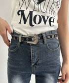 【ウィゴー/WEGO】のLビジューバックルラメベルト ブラック|ID: prp329100004567142 ipo3291000000032301529