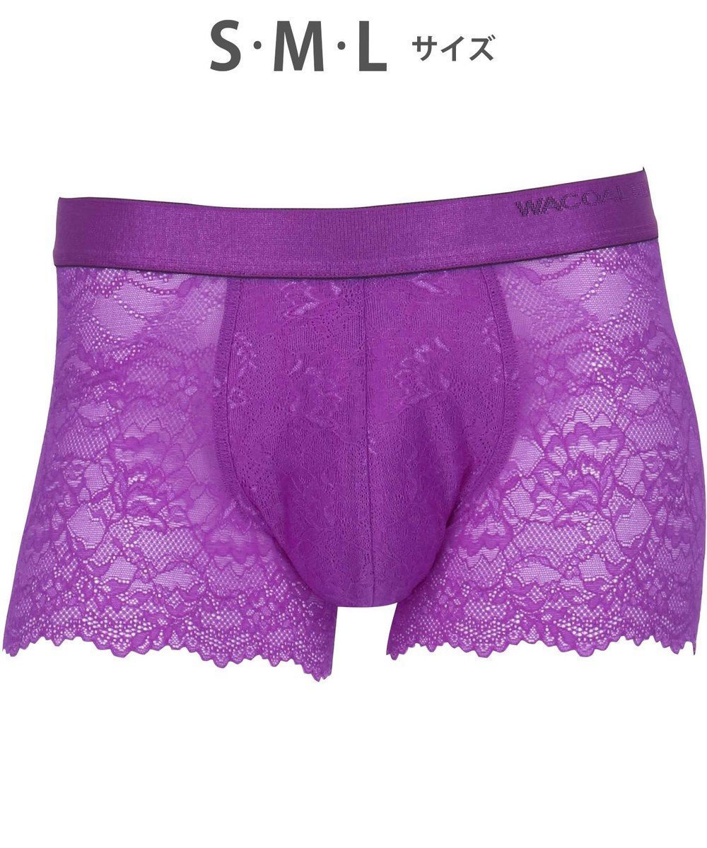 【ワコール/Wacoal / MEN】のボクサーパンツ 【レースボクサー】 美しさと快適さを追求 通気性 前閉じ WT3822 /ワコールメン インテリア・キッズ・メンズ・レディースファッション・服の通販 founy(ファニー) 　ファッション　Fashion　メンズファッション　Men's Style Online　ボトムス　Bottoms/Men　アンダー　Under　フロント　Front　レース　Race　再入荷　Restock/Back In Stock/Re Arrival　パープル|ID: prp329100004567777 ipo3291000000032575048