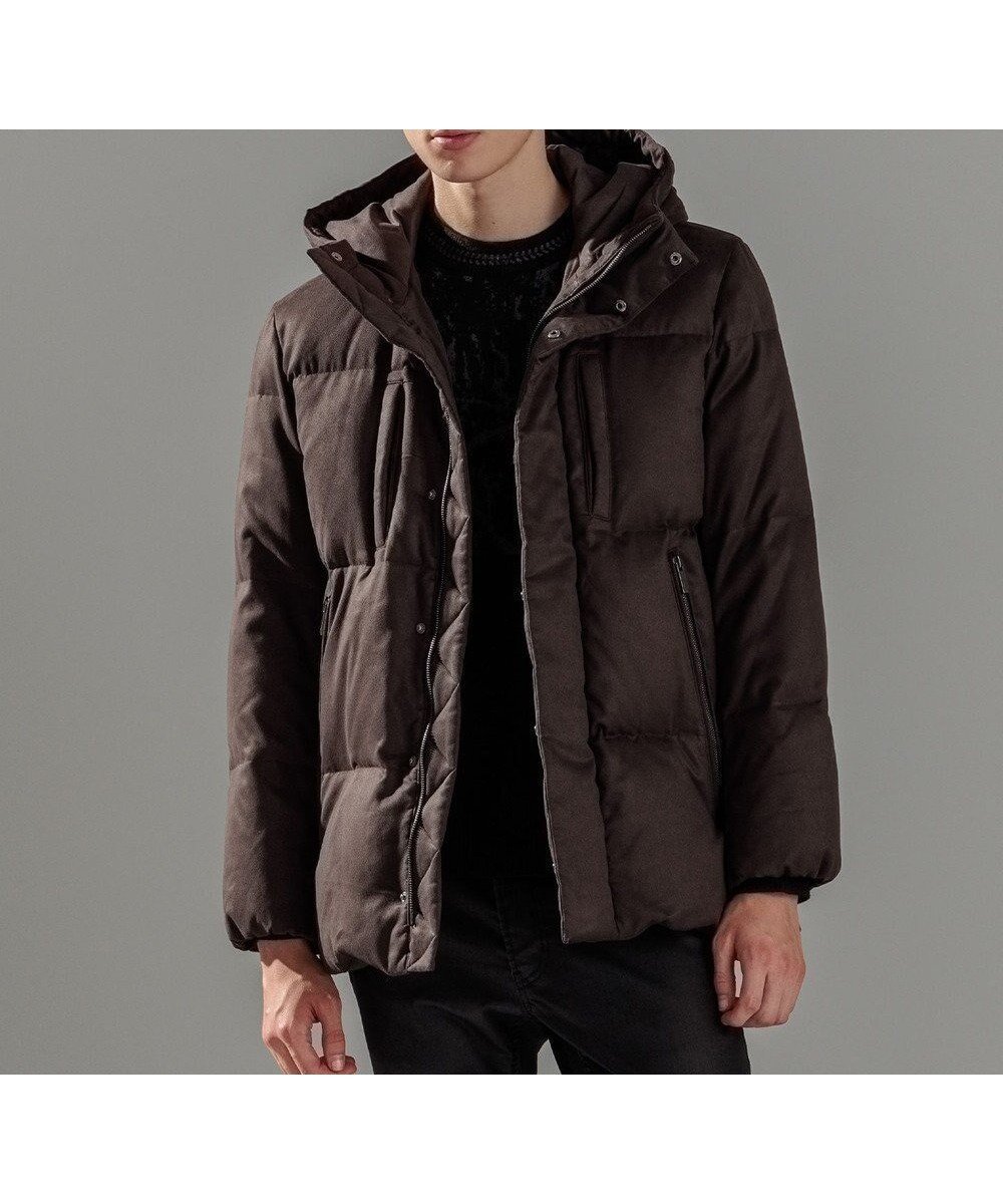 【ジョゼフ オム/JOSEPH HOMME / MEN】のコマスエード ダウンコート インテリア・キッズ・メンズ・レディースファッション・服の通販 founy(ファニー) 　ファッション　Fashion　メンズファッション　Fashion for Men　アウター　Men's Coats Outerwear　ダウンジャケット / 軽量ダウン　Down Jackets & Coats　ジップ　Zip, Zipper　ジャケット　Jacket, Outerwear　ストレッチ　Stretch, Stretchy Fabric　ダウン　Down, Puffer　ドット　Polka Dot, Dot Pattern　ビジネス 仕事 通勤　Business / Work / Commuting　フェザー　Feather, Feather Detail　フロント　Front, Front Design　ベーシック　Basic, Essential　ポケット　Pocket, Pocket Detail　A/W・秋冬　Autumn/Winter　防寒　Cold Protection, Winter-Ready　グレー系|ID: prp329100004567779 ipo3291000000032707741