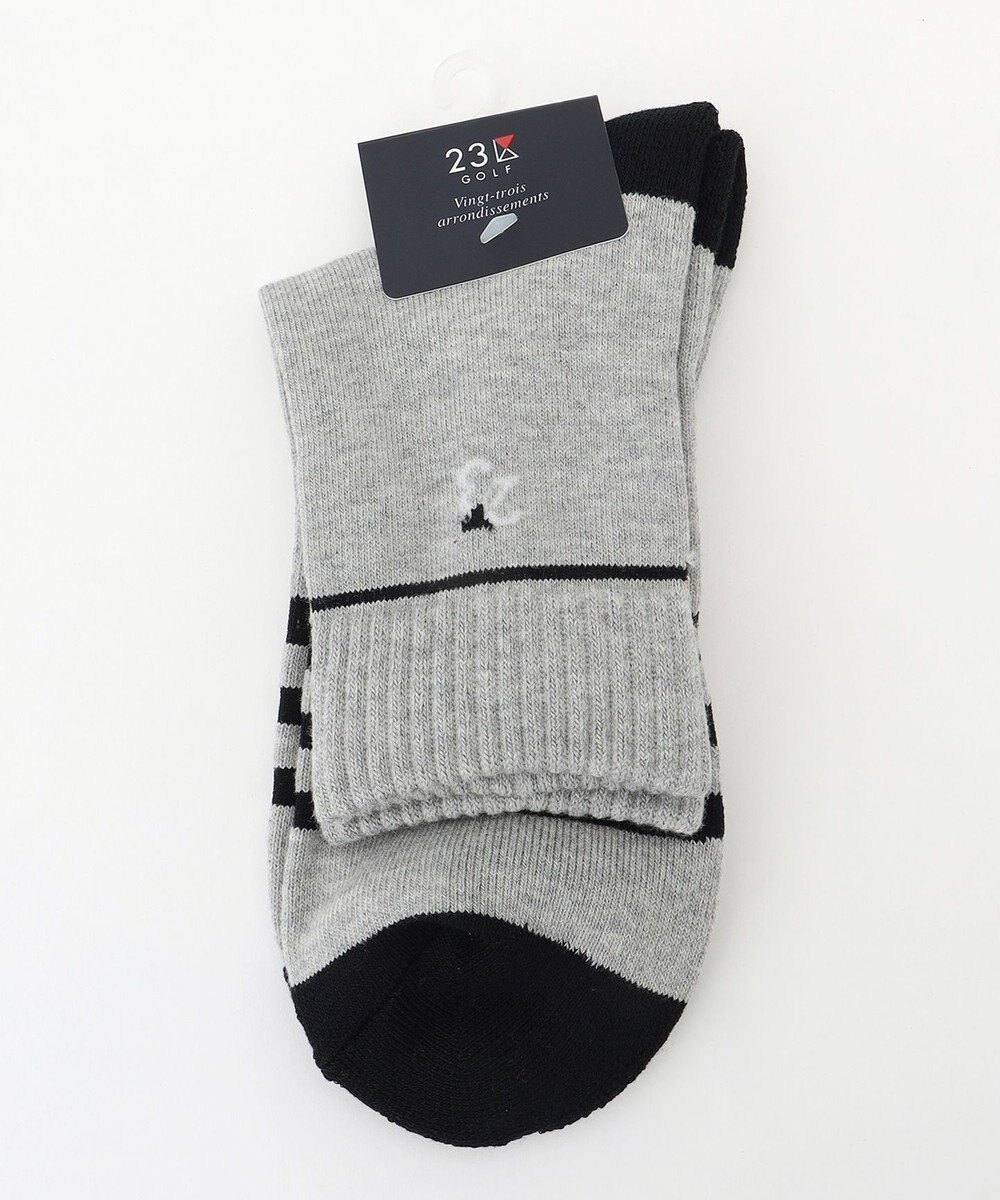 【23区 ゴルフ/23区GOLF / MEN】の【MEN】ナンバリング ハーフソックス インテリア・キッズ・メンズ・レディースファッション・服の通販 founy(ファニー) 　ファッション　Fashion　メンズファッション　Fashion for Men　シューズ・靴　Shoes　シンプル　Simple, Minimal　ソックス　Socks, Hosiery　ハーフ　Half, Half-Length　抗菌　Antibacterial, Bacteria-Resistant　ライトグレー系|ID: prp329100004567784 ipo3291000000034243040