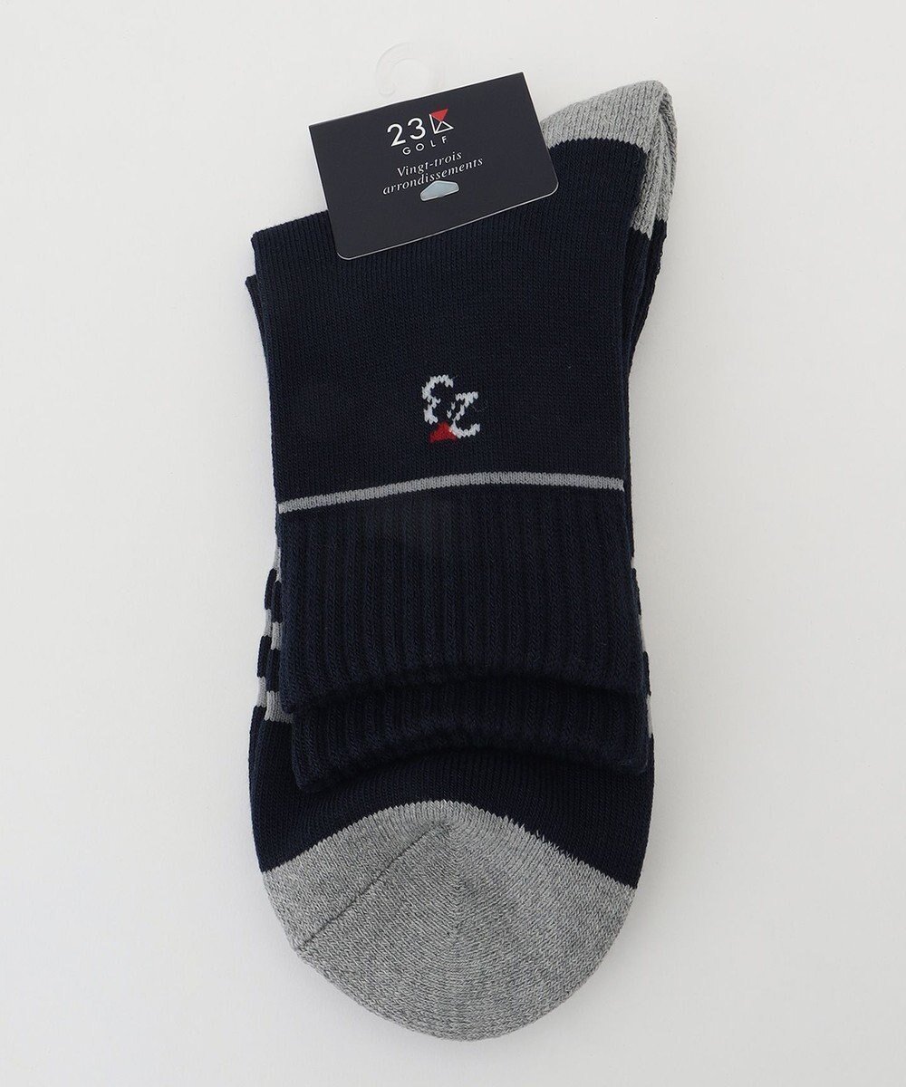 【23区 ゴルフ/23区GOLF / MEN】の【MEN】ナンバリング ハーフソックス インテリア・キッズ・メンズ・レディースファッション・服の通販 founy(ファニー) 　ファッション　Fashion　メンズファッション　Fashion for Men　シューズ・靴　Shoes　シンプル　Simple, Minimal　ソックス　Socks, Hosiery　ハーフ　Half, Half-Length　抗菌　Antibacterial, Bacteria-Resistant　ネイビー系|ID: prp329100004567784 ipo3291000000034243041