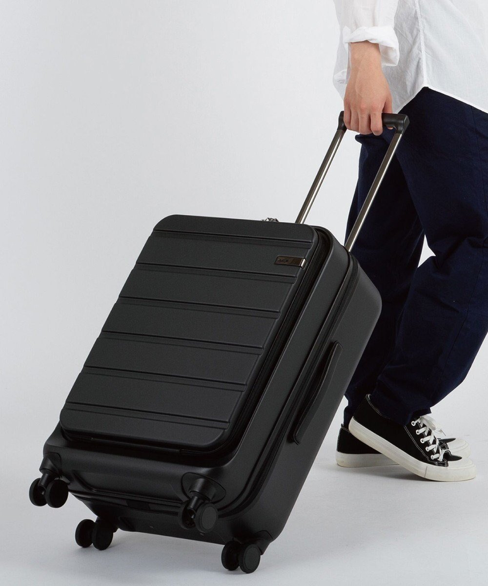 【エースバッグズアンドラゲッジ/ACE BAGS & LUGGAGE】のACE フレットボード フロントオープン スーツケース M 50L 05432 エース 人気、トレンドファッション・服の通販 founy(ファニー) 　ファッション　Fashion　レディースファッション　Fashion for Women　スーツ　Business Suits & Workwear　クッション　Cushion, Throw Pillow　スリーブ　Sleeve, Long Sleeve / Short Sleeve　トラベル　Travel, Travel Gear　フェイクレザー　Faux Leather, PU Leather　フォルム　Silhouette, Form　フロント　Front, Front Design　ポケット　Pocket, Pocket Detail　おすすめ　Recommended / Our Picks　旅行　Travel　スーツケース キャリーケース　Suitcase / Carry Case　 other-1|ID: prp329100004567803 ipo3291000000035887985