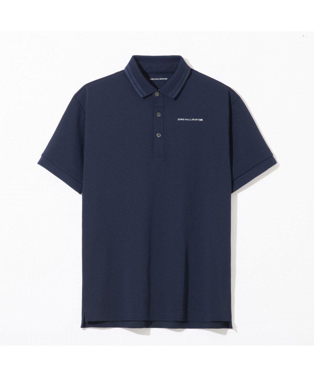 【ゼロハリバートン/ZERO HALLIBURTON / MEN】の【吸水速乾・UVケア】 鹿の子ポロシャツ ZHG-M5S4a 82947 インテリア・キッズ・メンズ・レディースファッション・服の通販 founy(ファニー) 　ファッション　Fashion　メンズファッション　MEN　トップス・カットソー　Tops/Tshirt/Men　シャツ　Shirts　ポロシャツ　Polo Shirts　アウトドア　Outdoor　春　Spring　吸水　Water Absorption　鹿の子　Pique　シンプル　Simple　スポーツ　Sports　ダブル　Double　定番　Standard　ポロシャツ　Polo Shirt　ランニング　Running　S/S・春夏　Ss・Spring/Summer　再入荷　Restock/Back In Stock/Re Arrival　夏　Summer　ゴルフ　Golf　ネイビー|ID: prp329100004567816 ipo3291000000032309612