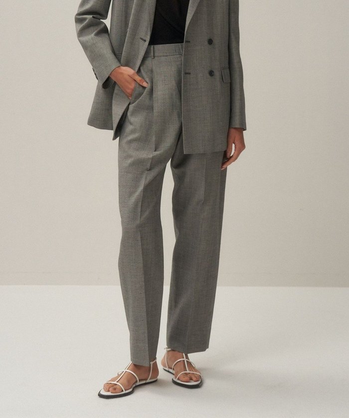 【エイトン/ATON】のWOOL LINEN SHARKSKIN テーパードタックパンツ インテリア・キッズ・メンズ・レディースファッション・服の通販 founy(ファニー) https://founy.com/ ファッション Fashion レディースファッション Fashion for Women パンツ Pants & Trousers ジャケット Jacket, Outerwear ダブル Double, Double-Breasted リネン Linen, Linen Fabric 夏 Summer 春 Spring S/S・春夏 SS, Spring/Summer, Warm Season |ID: prp329100004567823 ipo3291000000032668154