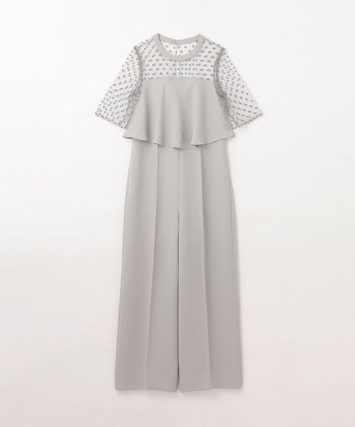 【グレース コンチネンタル/GRACE CONTINENTAL】のドットチュールサロペット インテリア・キッズ・メンズ・レディースファッション・服の通販 founy(ファニー) https://founy.com/ ファッション Fashion レディースファッション Fashion for Women ワンピース Dresses オールインワン・ワンピース Dresses and Jumpsuits サロペット&オールインワン Dungarees & Jumpsuit Styles サロペット Overalls, Salopette シアー Sheer, See-Through シンプル Simple, Minimal スリーブ Sleeve, Long Sleeve / Short Sleeve ダブル Double, Double-Breasted ドッキング Docking, Mixed Material フェイス Face, Facial Design フォーマル Formal, Dressy ヨーク Yoke, Yoke Design リラックス Relax, Relaxed Fit ワイド Wide, Wide Fit エレガント 上品 Elegant 夏 Summer S/S・春夏 SS, Spring/Summer, Warm Season A/W・秋冬 Autumn/Winter |ID: prp329100004567931 ipo3291000000033231094