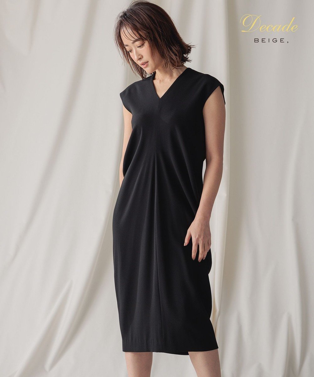 【ベイジ,/BEIGE,】のCINDY / Vネックドレス インテリア・キッズ・メンズ・レディースファッション・服の通販 founy(ファニー) 　ファッション　Fashion　レディースファッション　Ladies' Fashion Online　ワンピース　Dress　ドレス　Party Dresses　ウォッシャブル　Washable　エレガント 上品　Elegant　オケージョン　Occasion　サテン　Satin　ジャケット　Jacket　ストレッチ　Stretch　スーツ　Suit　セットアップ　Set Up　タオル　Towel　タンブラー　Tumbler　トリミング　Trimming　ドレス　Dress　ドレープ　Drape　A/W・秋冬　Aw・Autumn/Winter・Fw・Fall-Winter　S/S・春夏　Ss・Spring/Summer　おすすめ　Recommend　夏　Summer　ビジネス 仕事 通勤　Business　Black|ID: prp329100004567938 ipo3291000000032524058