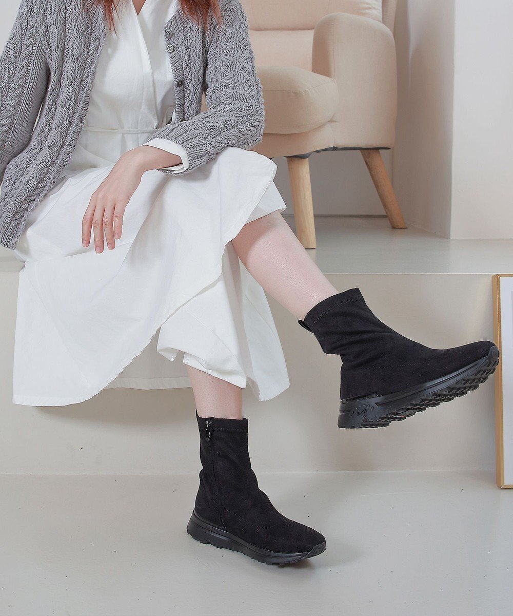 【インター ショシュール/INTER-CHAUSSURES】の【BUSSOLA】スニーカーブーツ インテリア・キッズ・メンズ・レディースファッション・服の通販 founy(ファニー) ファッション Fashion レディースファッション Fashion for Women クッション Cushion, Throw Pillow 抗菌 Antibacterial, Bacteria-Resistant シューズ Shoes, Footwear スニーカー Sneakers, Trainers バランス Balance, Style Balance ライニング Inner Lining, Inner Fabric, Lined ラバー Rubber, Rubber Sole A/W・秋冬 Autumn/Winter S/S・春夏 SS, Spring/Summer, Warm Season 夏 Summer ブラックスウェード|ID: prp329100004568341 ipo3291000000033673497