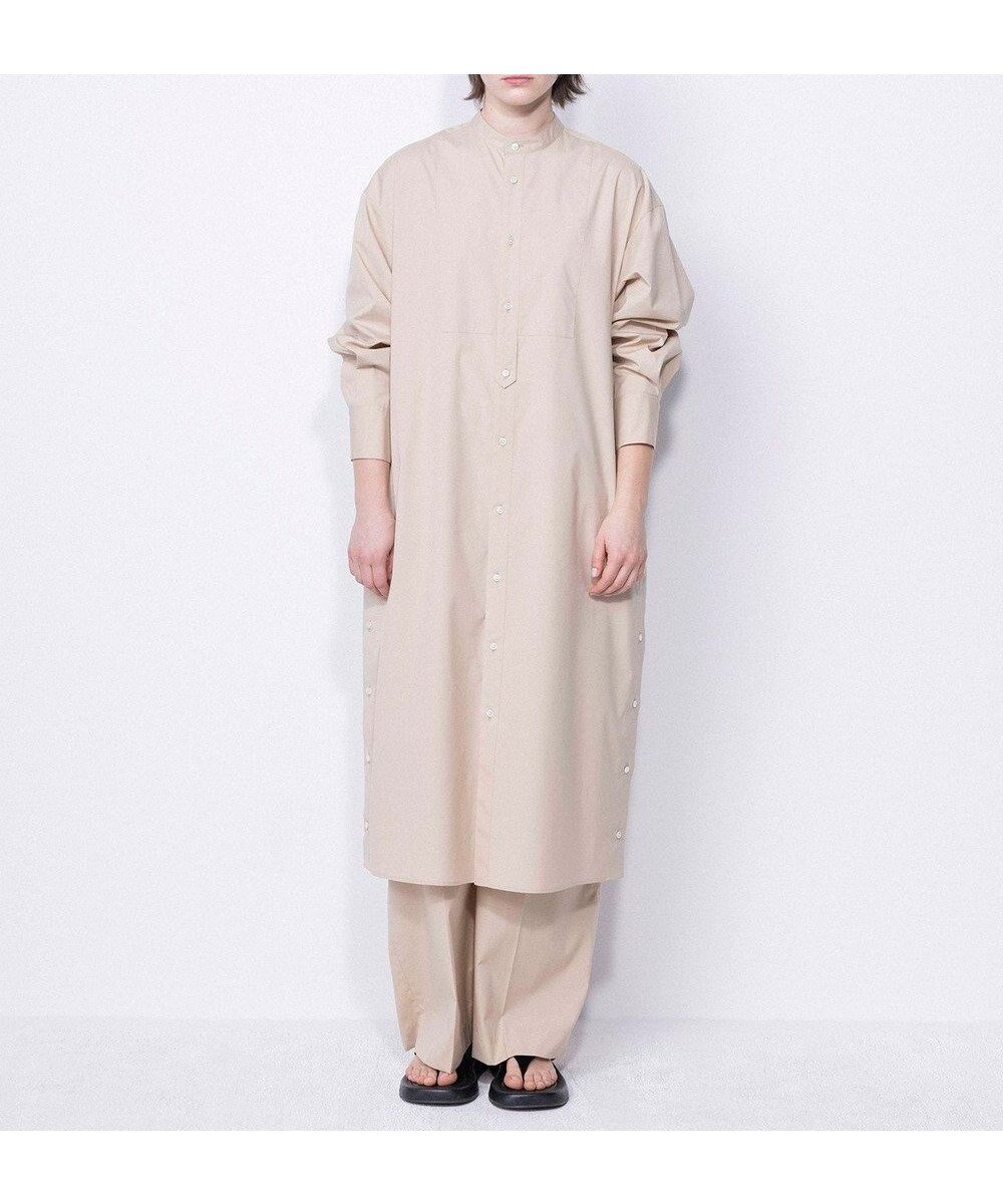 【ネイヴ/NAVE】の【ReNAVE・セットアップ可/洗える/接触冷感/UVケア】コットンポリブロード ワンピース インテリア・キッズ・メンズ・レディースファッション・服の通販 founy(ファニー) 　ファッション　Fashion　レディースファッション　Fashion for Women　ワンピース　Dresses　春　Spring　洗える　Machine Washable　スリット　Slit, Slit Detail　セットアップ　Set-Up, Coordinated Outfit　S/S・春夏　SS, Spring/Summer, Warm Season　おすすめ　Recommended / Our Picks　夏　Summer　ベージュ系|ID: prp329100004568391 ipo3291000000034202039