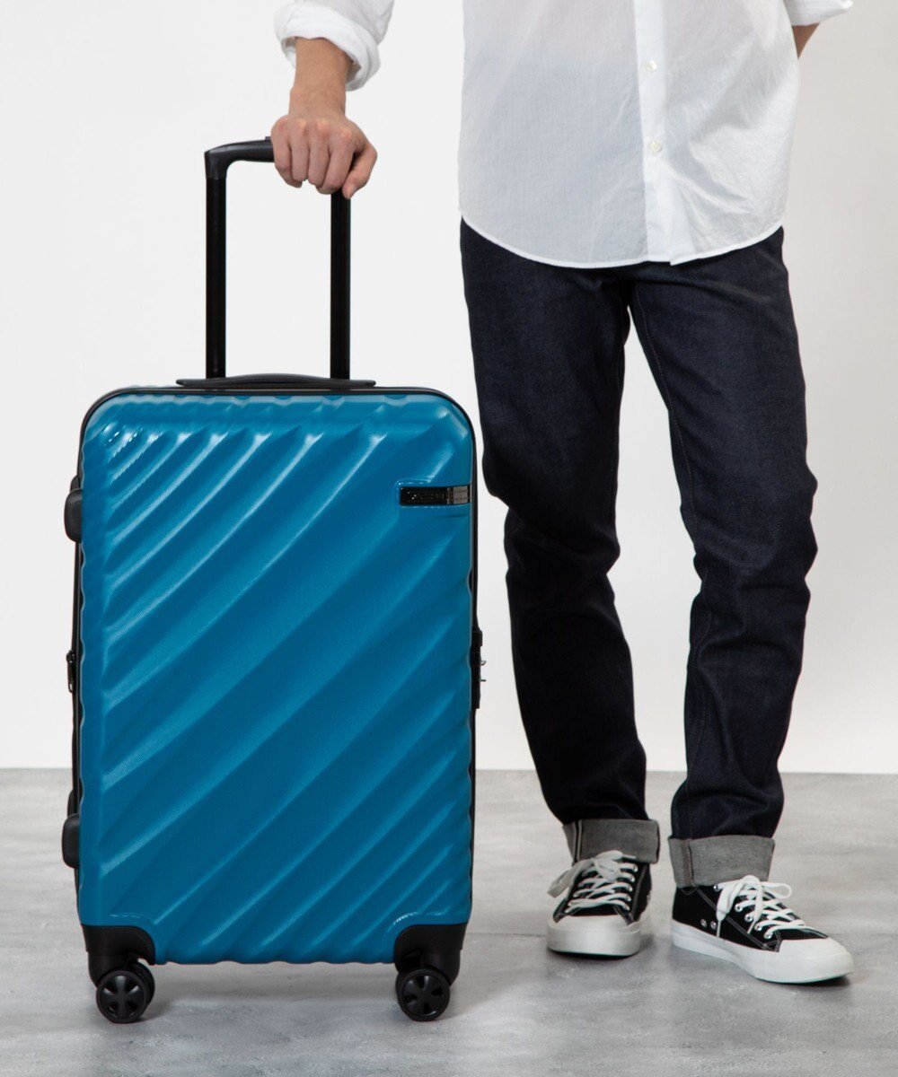 【エースバッグズアンドラゲッジ/ACE BAGS & LUGGAGE】のACE DESIGNED BY ACE IN JAPAN オーバル スーツケース ジッパータイプ 拡張機能 57→70L 06422 エース インテリア・キッズ・メンズ・レディースファッション・服の通販 founy(ファニー) 　ファッション　Fashion　レディースファッション　Fashion for Women　スーツ　Business Suits & Workwear　オーバル　Oval Design　旅行　Travel　スーツケース キャリーケース　Suitcase / Carry Case　ブルー|ID: prp329100004568395 ipo3291000000032695948